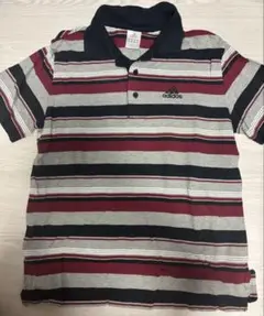 adidas ボーダー ポロシャツ ポロT Tシャツ M