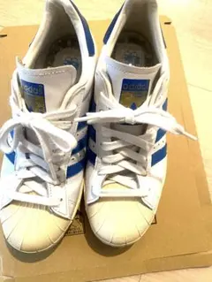 スニーカー　スーパースター　adidas アディダス　ブルー　廃盤　24cm