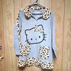 HELLO KITTY ヒョウ柄トレーナー Mサイズ