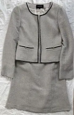 スーツ　入学式　ESPRITMUR ストライプ セットアップ 7号　黒スカート付