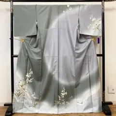 作家物 訪問着 手描き 一つ紋 正絹 躾糸付き パールトーン加工済 HKT098 作家物 訪問着 手描き 一つ紋 正絹 躾糸付き パールトーン加工済