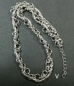 チェーンネックレス V　ステンレスネックレス　アメカジ　パンク　ストリート系