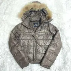 y2k セシルマクビー　当時物　ファー付き　ダウンジャケット　ブラウン