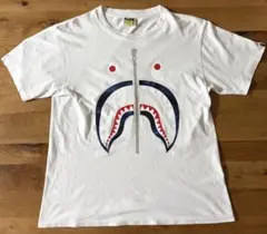 A BATHING APE Shark シャーク Tシャツ ホワイト ブルーのサムネイル