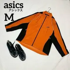 アシックス ウィンドブレーカー スポーツウェア M オレンジ 黒 シャカシャカのサムネイル
