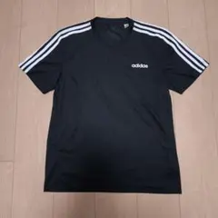 アディダス AEROREADY 3ストライプ Tシャツ 黒L