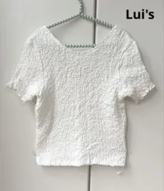 新品　ルイス　シャーリングTシャツ　ポップコーントップス　ポコポコトップス　白のサムネイル