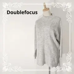 a1043 Doublefocus グレー 長袖セーター M 着やすい　おしゃれ