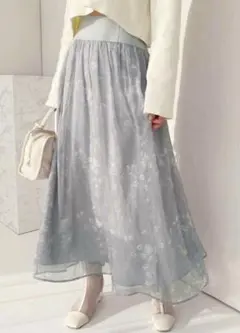 【新品未使用未開封】NICE CLAUP コルセットアソートスカート グレー花柄