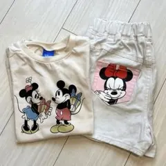 ㉝ ミッキー ミニー Tシャツ ショートパンツ セット 130 ディズニー