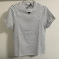 PRADA プレートロゴ ボーダーTシャツ S 新品未使用 タグ付きのサムネイル