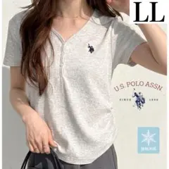 U.S. POLO ASSN. Vネック　ヘンリーリブカットソー　LL XLのサムネイル