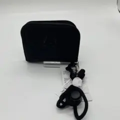 新品未使用　ブラック 二つ折り財布 キーチェーン付き
