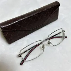 グッチ GUCCI メガネ 眼鏡 チタン GG-9665J 日本製 ブラウン - メルカリ