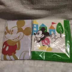 ミッキーマウス ウォッシュタオル＆手ぬぐいセット