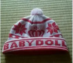 BABYDOLL ニット帽 ポンポン付き 子供用