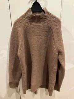 UNIQLO+J ケーブル編みブラウンニットセーター Lサイズ