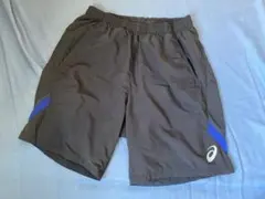 アシックス　asics ハーフパンツ　トレーニング　ジム　ランニング　ズボン　青