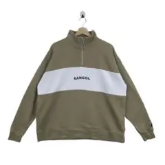 KANGOL ハーフジップ トレーナー M
