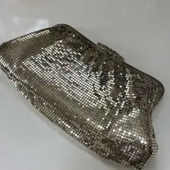 パーティ　クラッチバッグ　シルバー　スパンコール