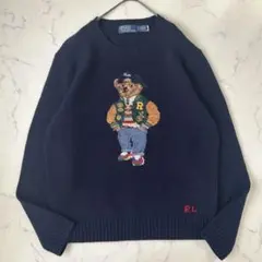 ラルフローレン ポロベア セーター カシミヤ混 ネイビー