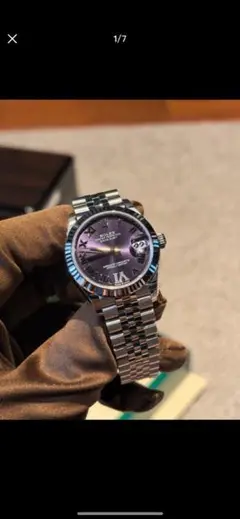 ROLEX 自動巻き時計 紫色文字盤 36mm