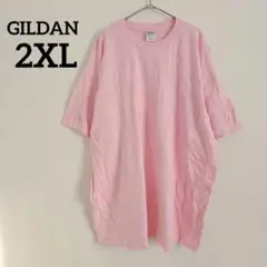 GILDAN 【2XL】 ピンク　Tシャツ　大きいサイズ　ゆるだぼ
