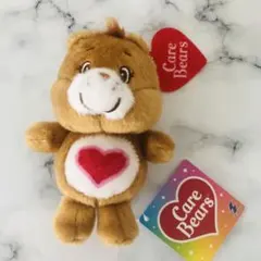 Care Bears ケアベア　ハートチャーム付きマスコット　キーホルダー　茶色