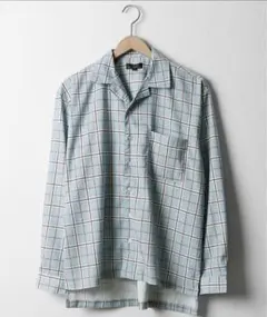 【開襟シャツ】長袖リラックスとろみオープンカラーシャツのサムネイル