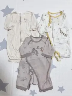 カバーオール　3点セット 50-70サイズ
