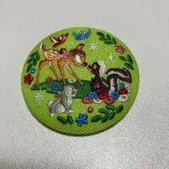 ディズニー 刺繍缶バッジ バンビ