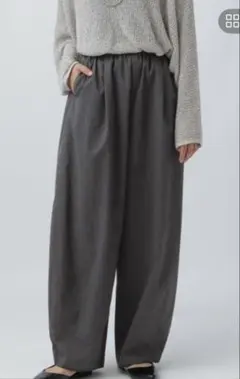 LEPSIM スラックコクーンパンツ　チャコールグレー　FREE サイズ