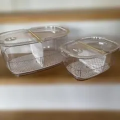 ニトリ　水切り　食品保存容器 大・小 2個セットのサムネイル