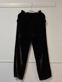 CLANE VELOR TUCK WIDE PANTS ブラウン