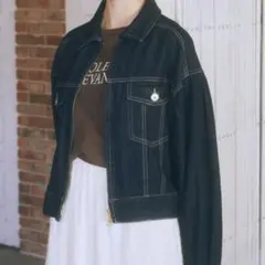 earth music&ecology ショートジップデニムジャケット