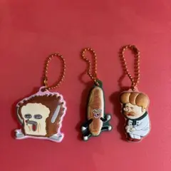パンどろぼうラバマスARTビスケット　ラバーマスコット3個セット