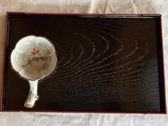 漆器トレイ4枚と椿の箸置き5つセット ※ほとんど未使用品