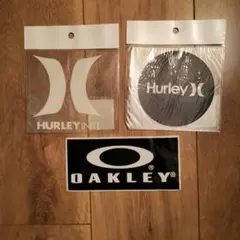 Hurley・Oakley ロゴステッカー 3枚セット