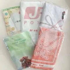 【送料無料】　粗品　フェイスタオル ハンドタオル 5枚セット まとめ売り