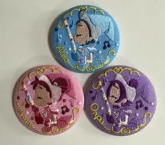 【ゆ さま】おジャ魔女どれみ　刺繍缶バッチ　おんぷ