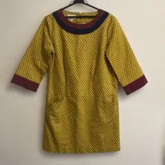 LAURA ASHLEY ローラアシュレイ ワンピース 七分袖 北欧風柄 レトロ