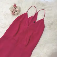 【訳あり】ZARA BASIC オールインワン パンツドレス ピンク Sのサムネイル