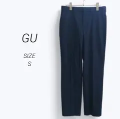 a3659▶ジーユー　GU　テーパードトラウザー【S】ネイビー　ストレッチ　春夏
