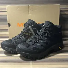 新品・メレル モアブ3 シンセティック ミッド ゴアテックス ブラック 26cmのサムネイル