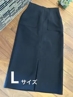 美品 OPAQUE.CLIP オペークドットクリップロングスカートブラックL