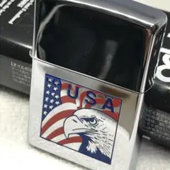 ☆ZIPPO ライター☆USA 星条旗 鏡面加工 1996年製 着火OK - メルカリ