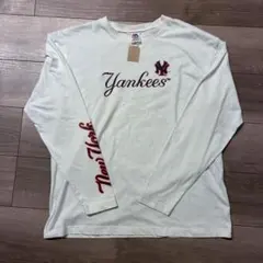 自*様様 Majestic MLB ヤンキース 片袖プリント 長袖Tシャツ Mのサムネイル