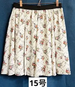 未着用 15号  ローズプリント スカート ペイトンプレイス