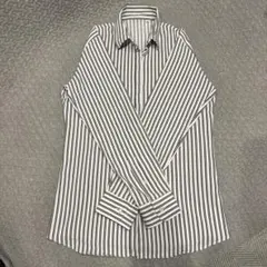 ストライプ長袖シャツ L