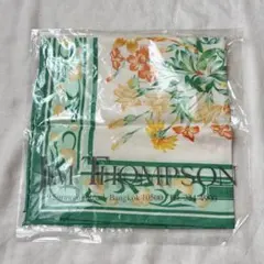 未使用 ジムトンプソン タイシルク ミニスカーフ 花柄